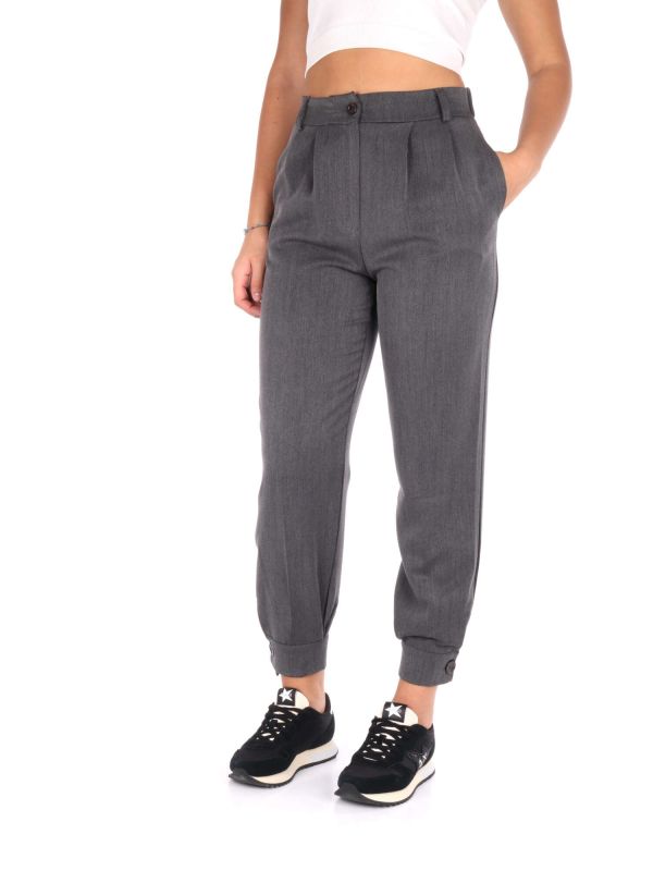 PANTALONE CON PINCES EFFEPI DONNA GRIGIO