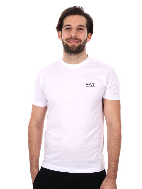 T-SHIRT CORE IDENTITY EA7 EMPORIO ARMANI UOMO BIANCO