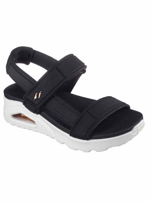 SANDALO UNO SUMMER SKECHERS DONNA NERO-BIANCO SANDALO UNO SUMMER SKECHERS DONNA NERO-BIANCO