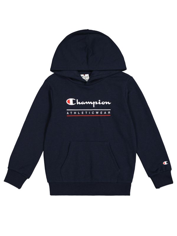 FELPA CON CAPPUCCIO CHAMPION BAMBINO BLU