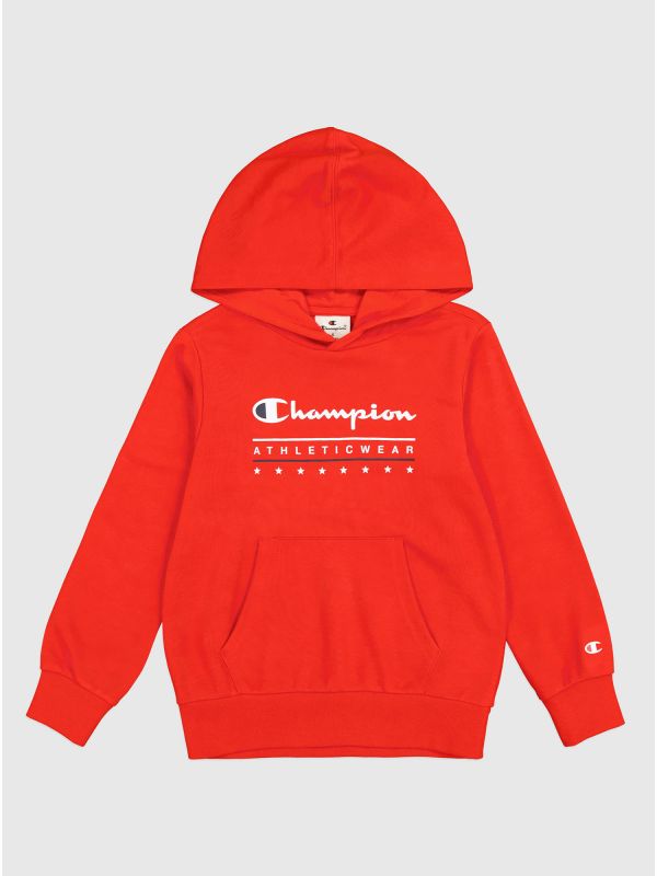 FELPA CON CAPPUCCIO CHAMPION BAMBINO ROSSO
