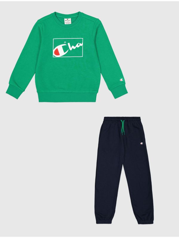 TUTA CHAMPION BAMBINO VERDE BLU
