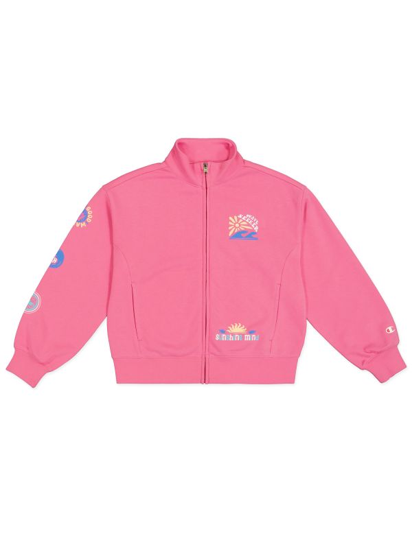 FELPA CON ZIP CHAMPION BAMBINA FUXIA