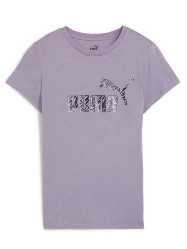 T SHIRT LOGO ANIMALIER PUMA DONNA LILLA 681490 30 Online a 20 80 Meca Moda Dress Shoes
