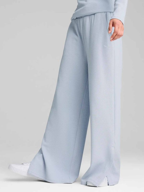 PANTALONE DRITTO A VITA ALTA PUMA DONNA CELESTE