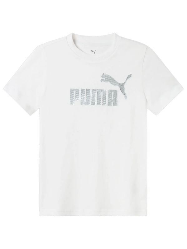 T-SHIRT STAMPA METALLIZZATA PUMA DONNA BIANCO T-SHIRT STAMPA METALLIZZATA PUMA DONNA BIANCO