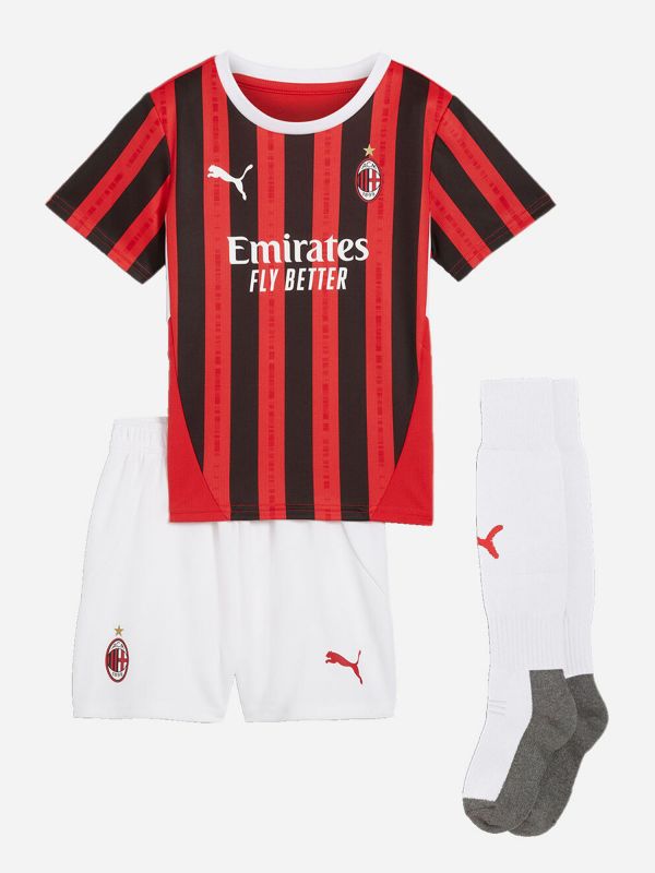 MINI KIT HOME AC MILAN PUMA BIMBO ROSSO NERO