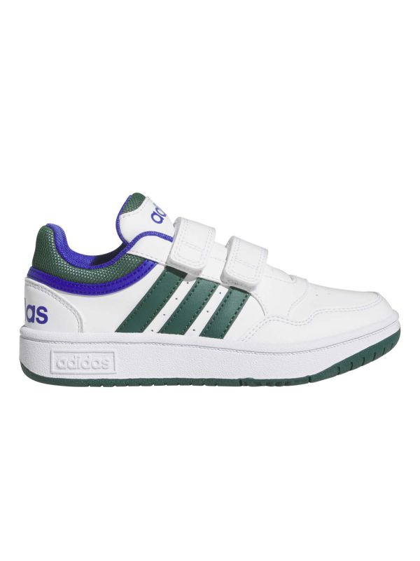 SNEAKERS HOOPS 3.0 ADIDAS BAMBINO BIANCO VERDE