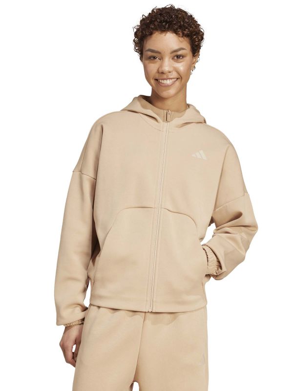 FELPA CON CAPPUCCIO FUTURE ICONS SMALL LOGO ADIDAS DA DONNA NOCCIOLA