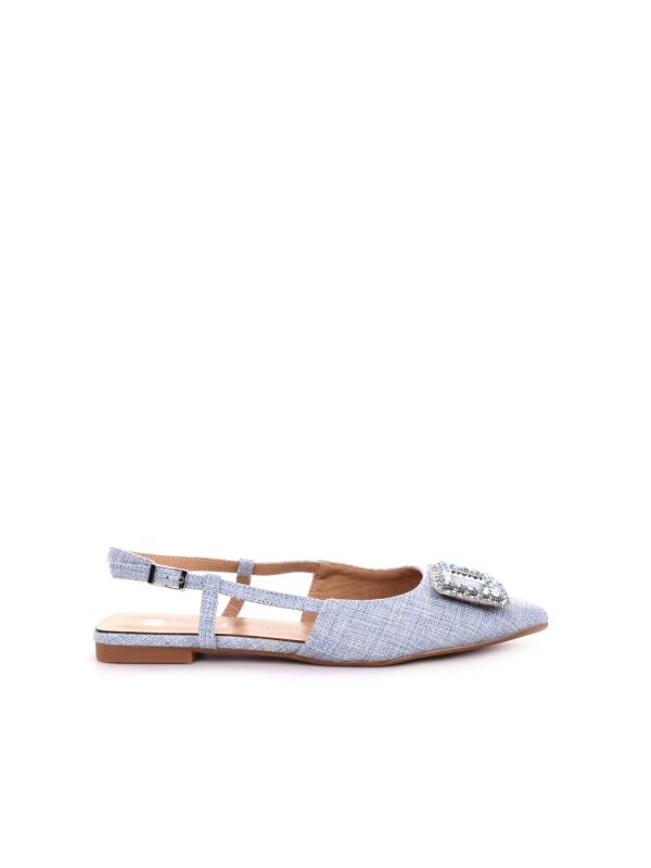 SLINGBACK BASSA CON FIBBIA CLYO' DONNA AZZURRO