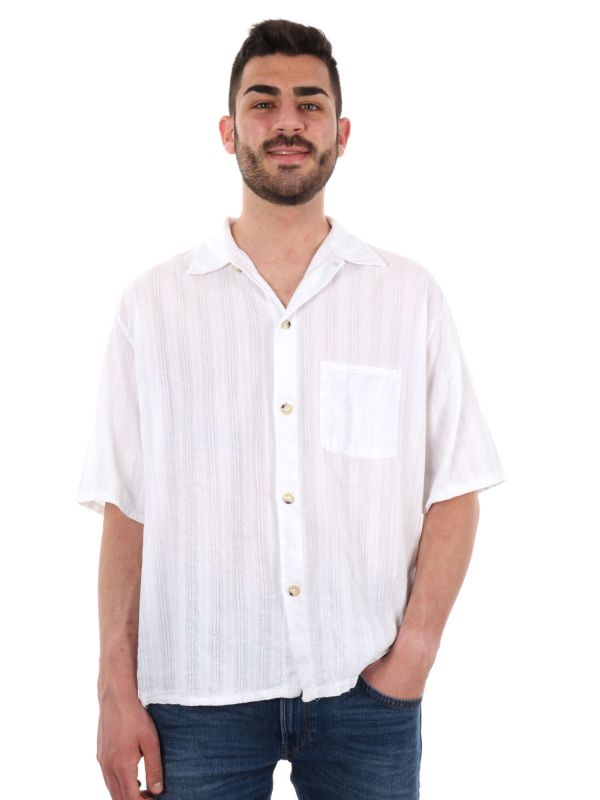 CAMICIA A MANICHE CORTE ARAGONES FB UOMO BIANCO