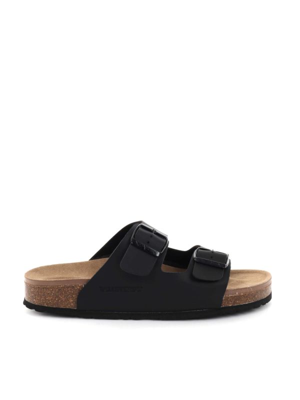 SANDALO CON DOPPIA FIBBIA VALLEVERDE UOMO NERO