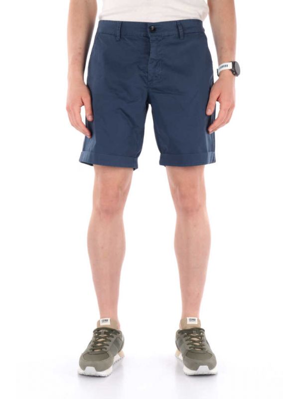 BERMUDA CHINO MICROFANTASIA FB UOMO INDACO