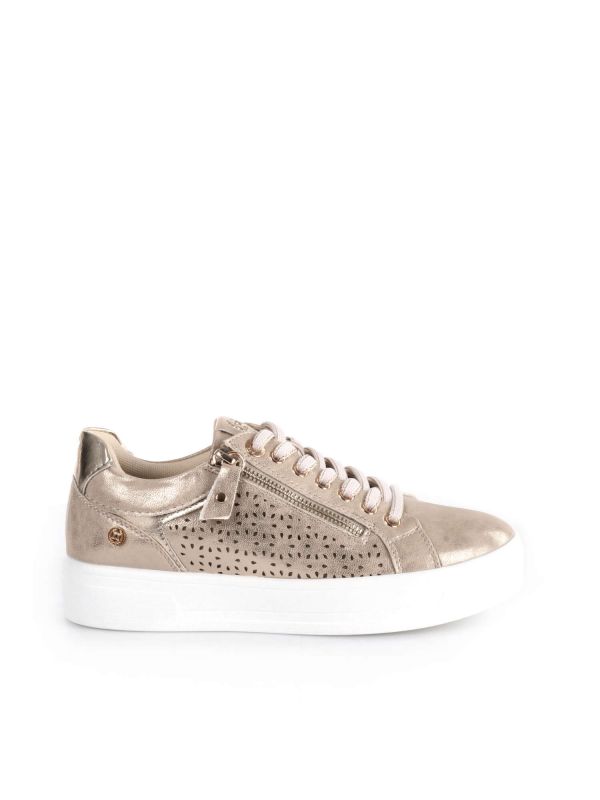 SNEAKERS CON ZIP XTI DONNA ORO