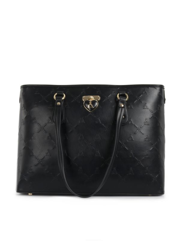 BORSA SHOPPING MONOGRAMMA L'ATELIER DU SAC DONNA NERO