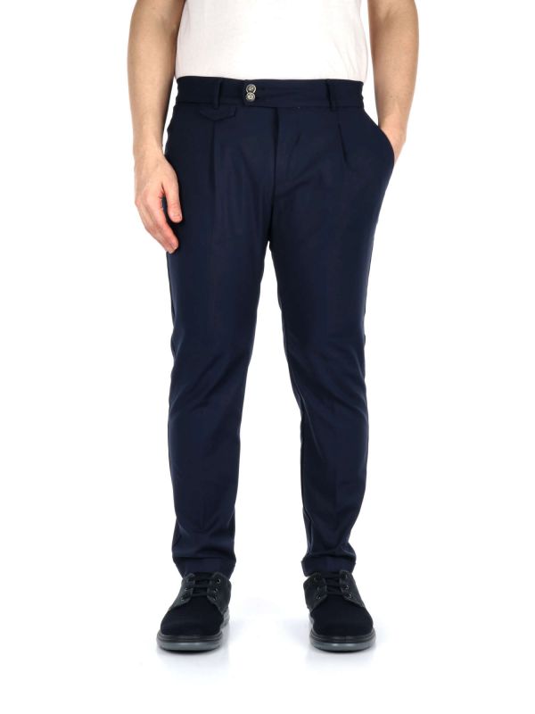 PANTALONE CON PINCES GIANNI LUPO UOMO BLU