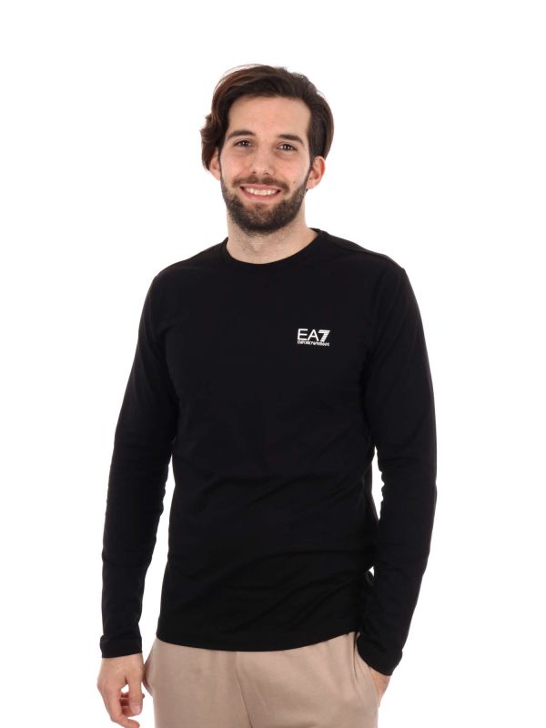 T-SHIRT MANICA LUNGA EA7 EMPORIO ARMANI UOMO NERO