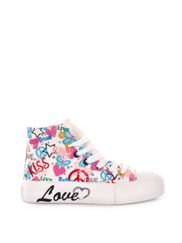 SNEAKERS LOVE DETAILS BAMBINA BIANCO