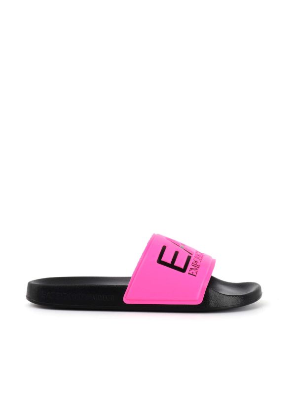 EA7 SLIPPER - NERO FUXIA