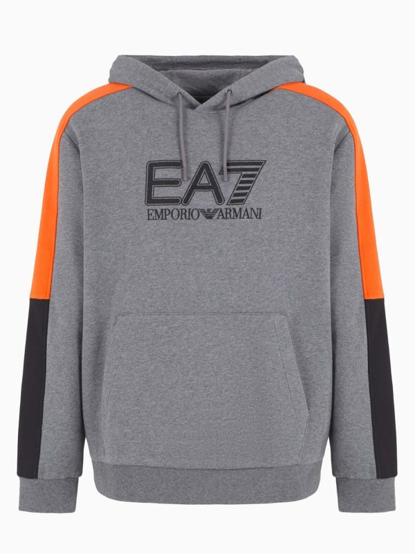 FELPA CON CAPPUCCIO VISIBILITY EMPORIO ARMANI 7 UOMO GRIGIO