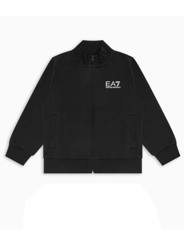 FELPA CON ZIP EA7 EMPORIO ARMANI RAGAZZO NERO