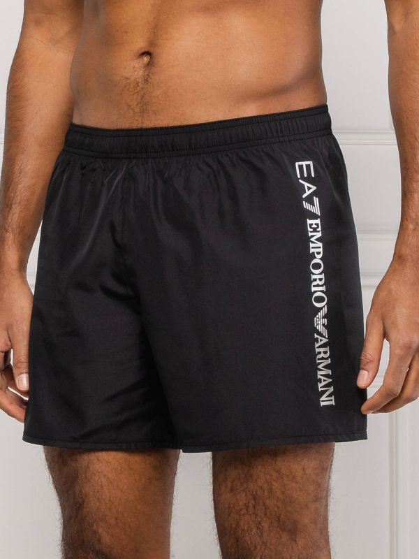 COSTUME BOXER EMPORIO ARMANI 7 DA UOMO NERO-ARGENTO
