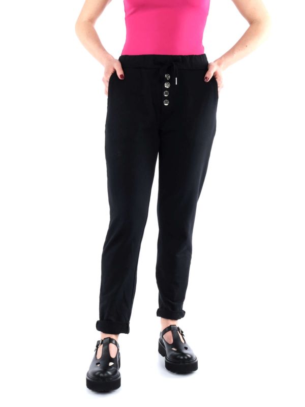 PANTALONE SPORTIVO DA RAGAZZA EFFEPI - NERO