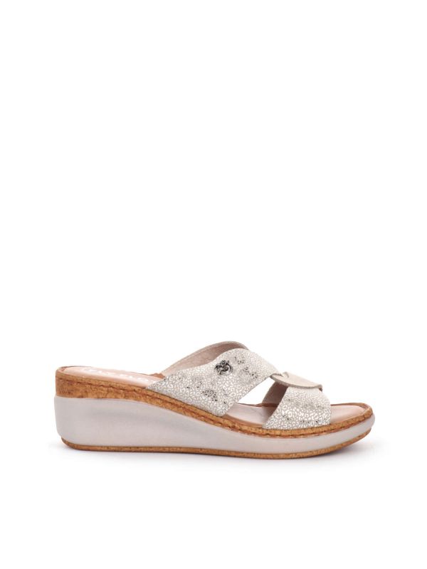 SANDALO CON FASCIA INTRECCIATA FLY FLOT DONNA BEIGE