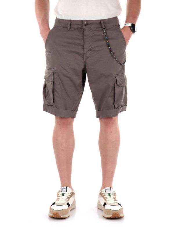 BERMUDA CARGO LOOSE FIT FB UOMO FANGO