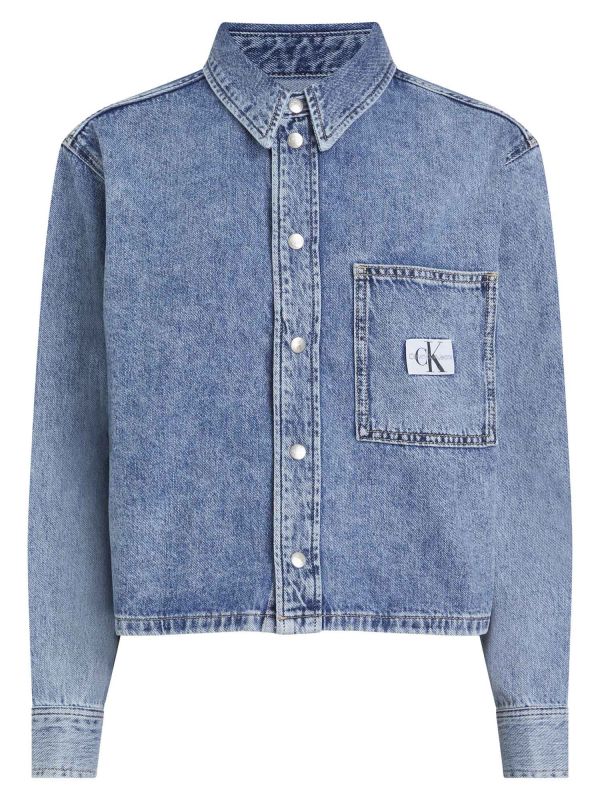 CAMICIA DAD CROP CALVIN KLEIN JEANS DONNA