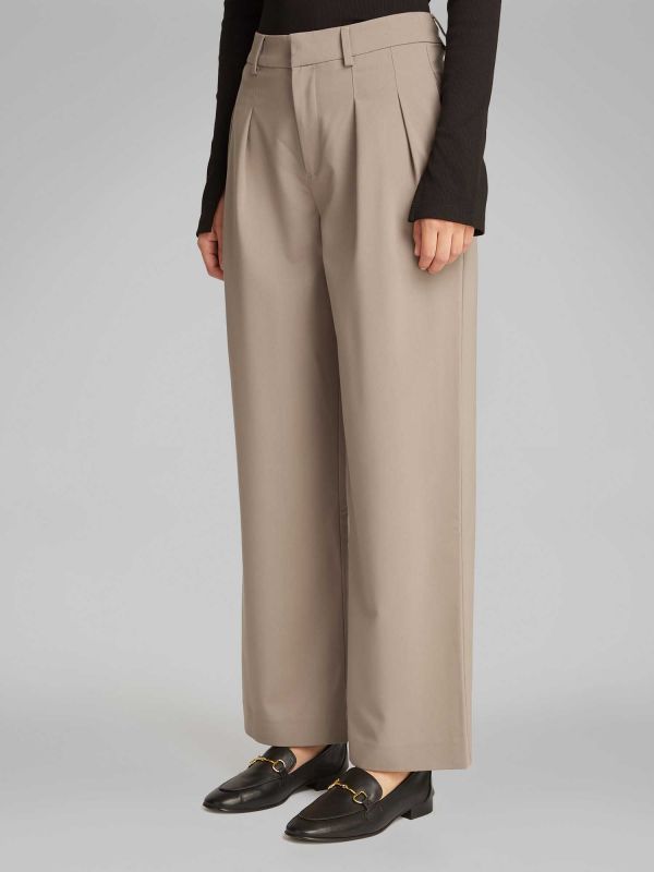 PANTALONE TAILORED WIDE LEG CALVIN KLEIN JEANS DONNA BEIGE