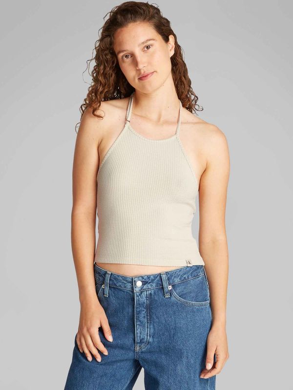 TOP WAFFLE TEXTURE CALVIN KLEIN JEANS DONNA PANNA