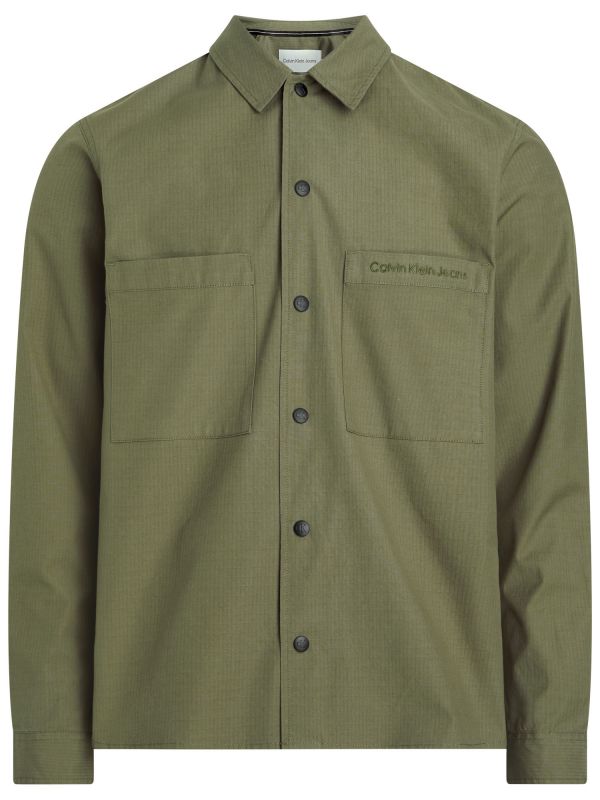 CAMICIA CALVIN KLEIN JEANS UOMO VERDE MILITARE