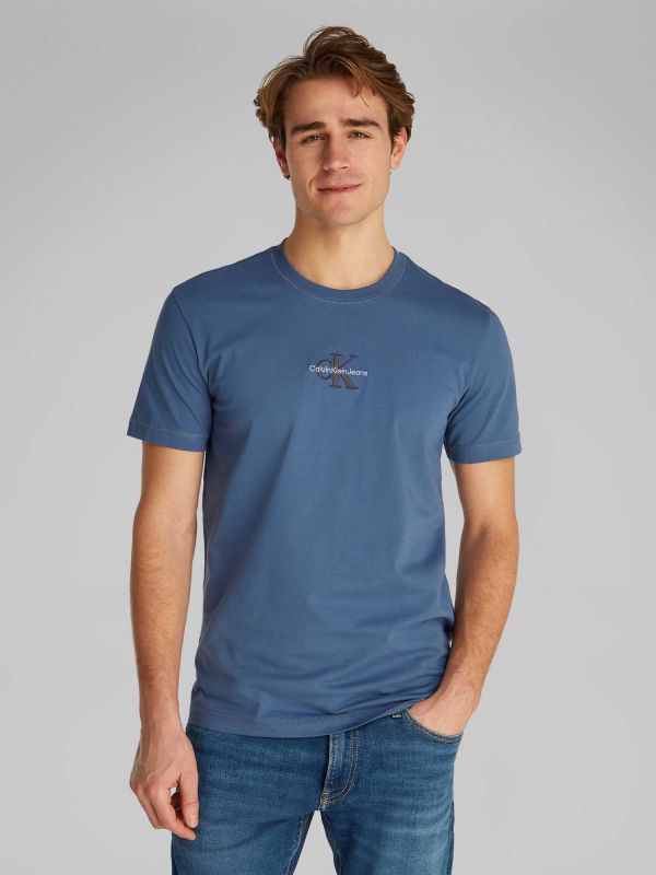 T-SHIRT MONOLOGO TEE CALVIN KLEIN JEANS UOMO INDACO