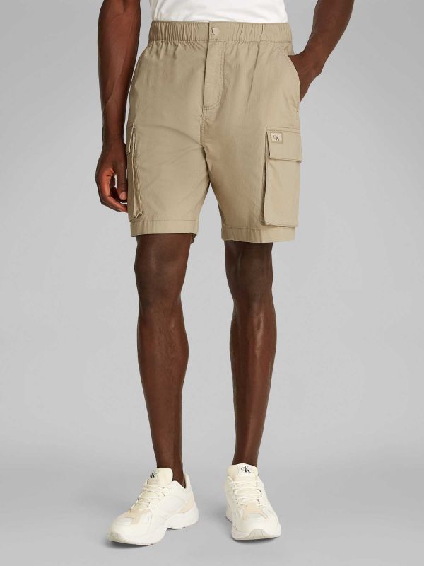 SHORT CARGO WASHED CALVIN KLEIN JEANS UOMO BEIGE