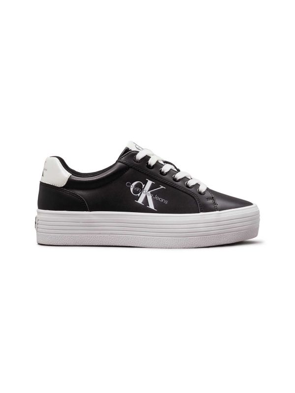 SNEAKERS PLATFORM CALVIN KLEIN JEANS DONNA NERO BIANCO