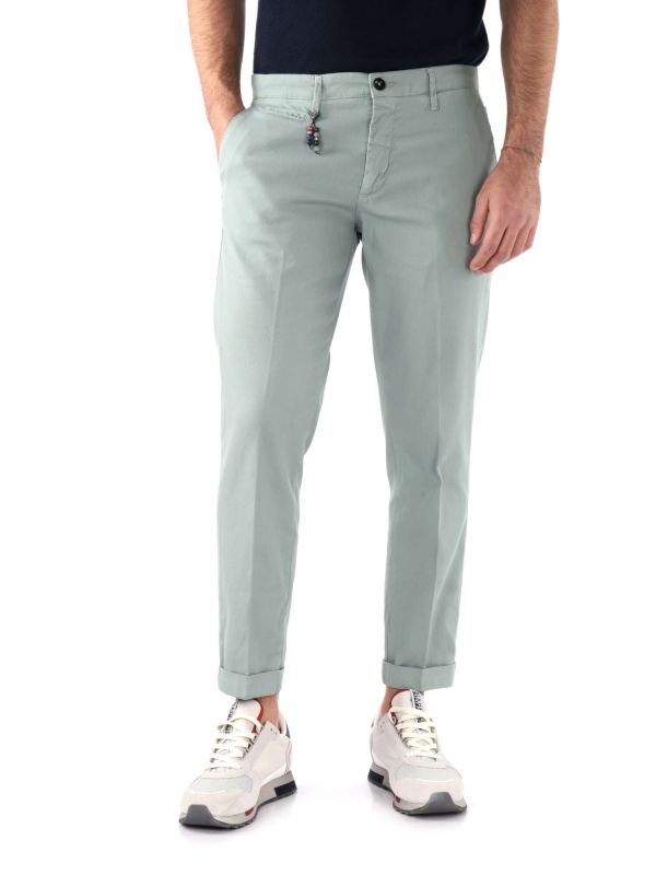 PANTALONE MICROFANTASIA FB UOMO PISTACCHIO