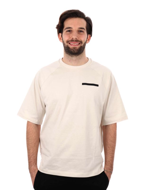 T-SHIRT IN JERSEY EA7 EMPORIO ARMANI UOMO PANNA