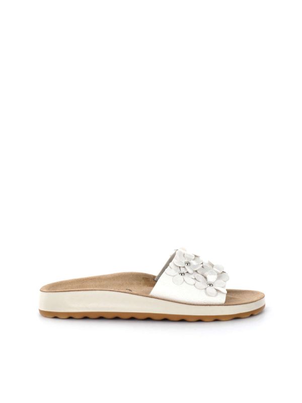 SANDALO CON FIORI FLY FLOT DONNA BIANCO