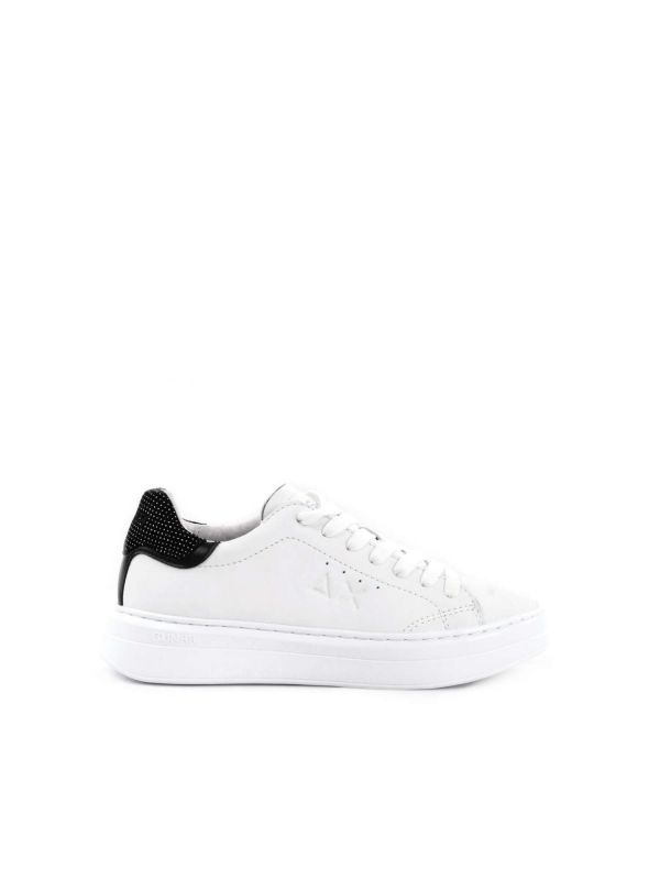 SNEAKERS GRACE LEATHER SUN68 DONNA BIANCO-NERO