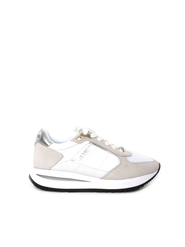 SNEAKERS ENERGY GUESS DONNA BIANCO ARGENTO