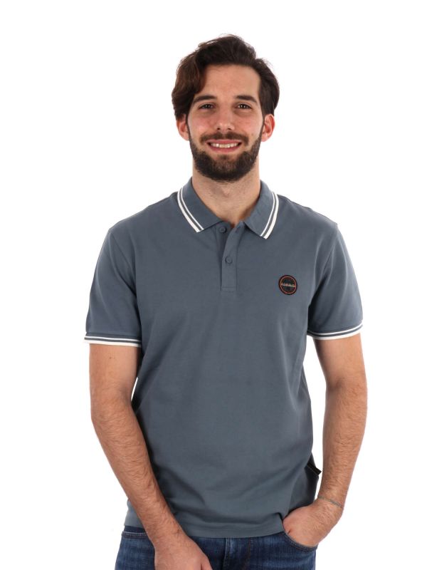 POLO MACAS NAPAPIJRI UOMO GRIGIO