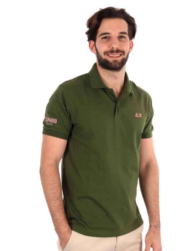POLO SUN68 UOMO VERDE MILITARE