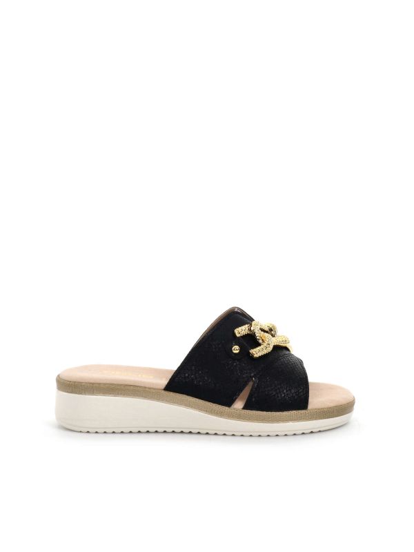 CIABATTA SMERALDA TIGLIO DONNA NERO