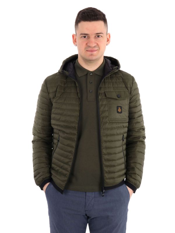 PIUMINO CON CAPPUCCIO UOMO REFRIGIWEAR JOSH JKT - VERDE MILITARE