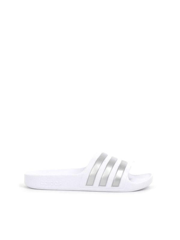 CIABATTA ADILETTE SHOWER ADIDAS RAGAZZA BIANCO ARGENTO