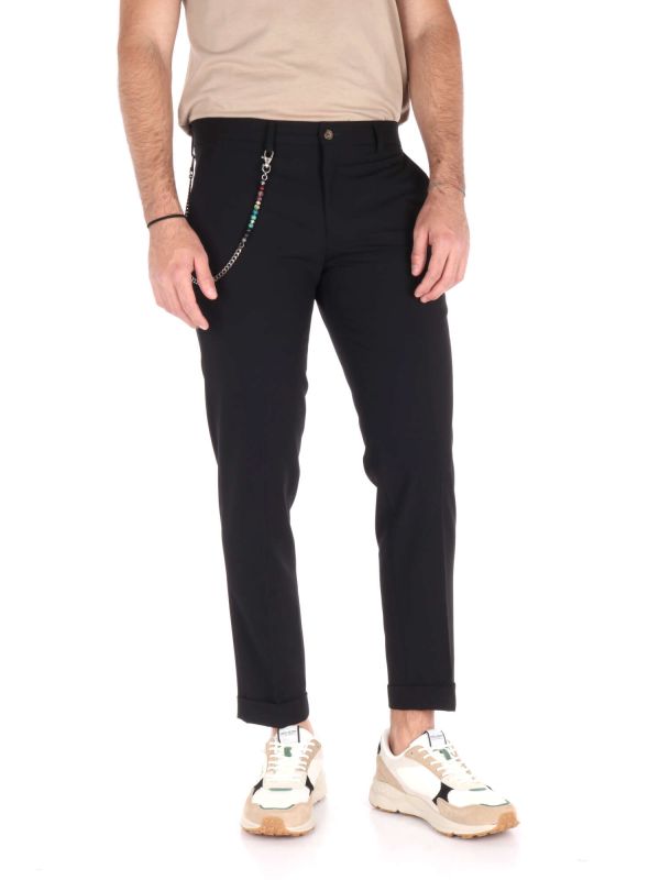 PANTALONE CON PENCE FB UOMO NERO