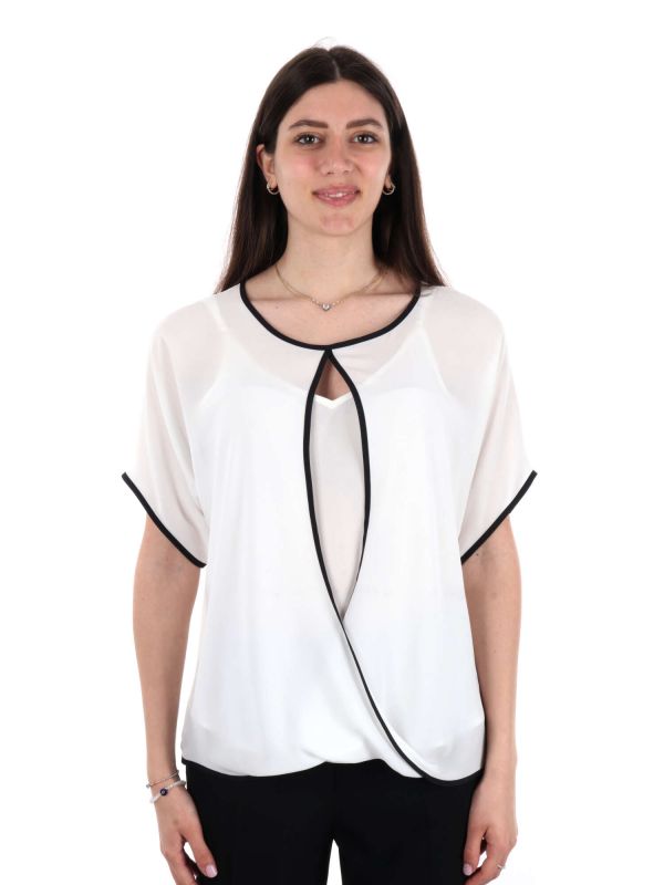 BLOUSA CON TOP ARTIGLI DONNA PANNA NERO