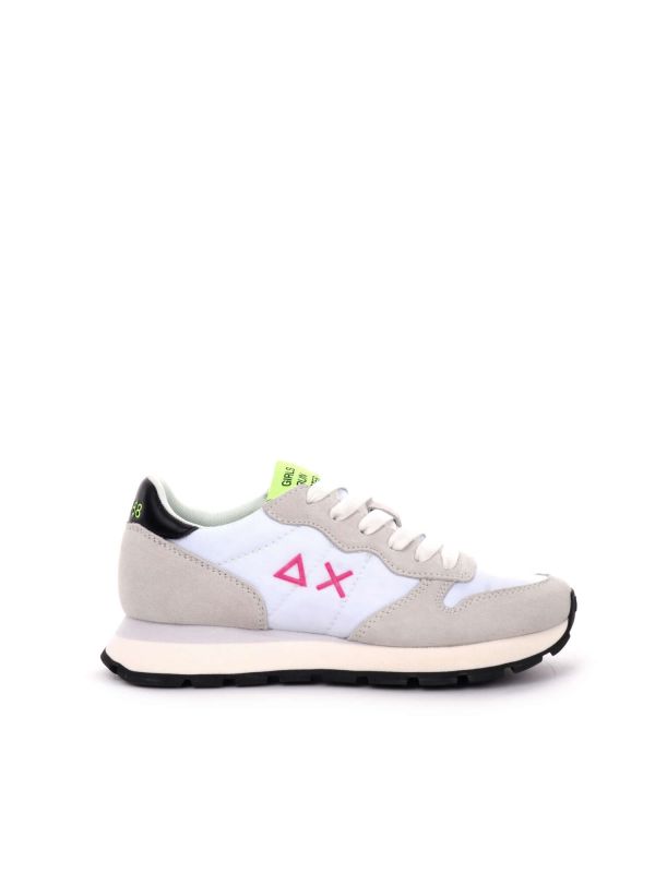 SNEAKERS ALLY SOLID NYLON SUN68 DONNA BIANCO FUXIA