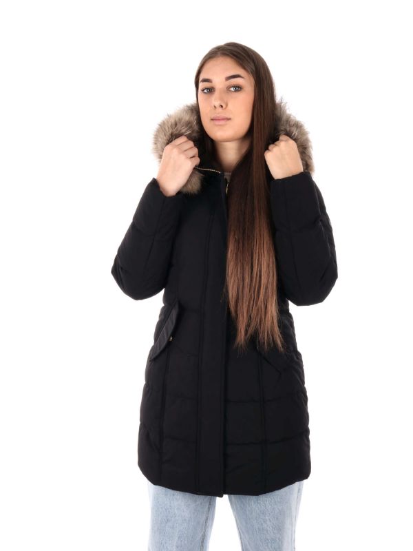 PARKA CON CAPPUCCIO YES-ZEE DONNA NERO